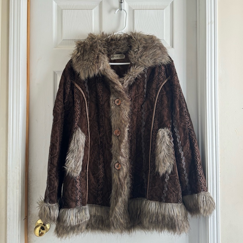 Vintage Brown Afghan Fur Coat